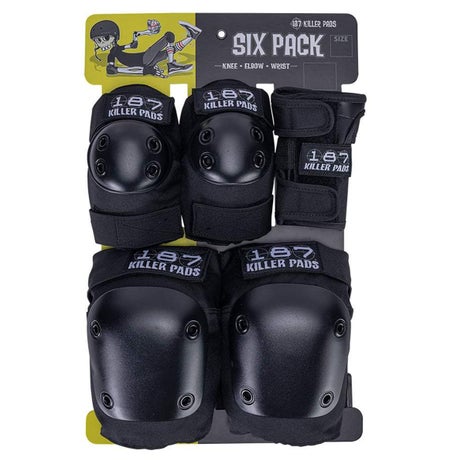 187 Killer Six Pack Pad Set in Black