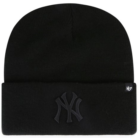 47 Brand New York Yankees Haymaker Cuff Knit in Black/Black