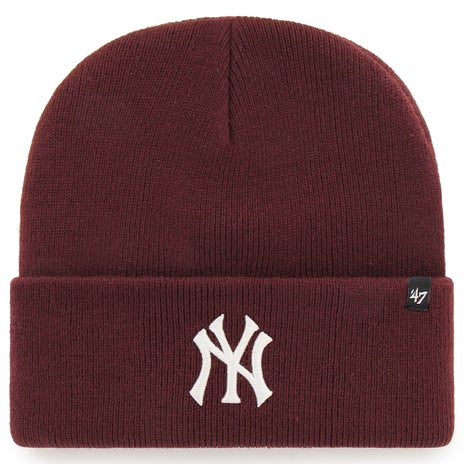 47 Brand New York Yankees Haymaker Cuff Knit in Dark Maroon