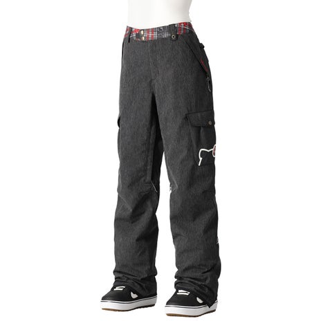 686 Aura Insulated Cargo Pant in Hello Kitty Black Denim