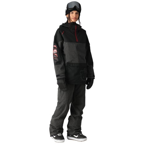 686 Aura Insulated Cargo Pant in Hello Kitty Black Denim