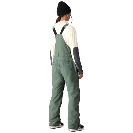 686 Black Magic Insulated Bib Pant in Cypress Green Dobby