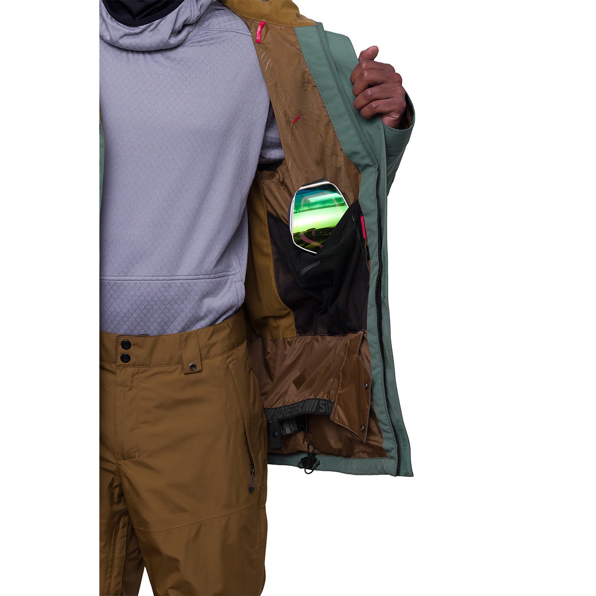 686 Gore-Tex Core Shell Jacket in Cypress Green Colorblock