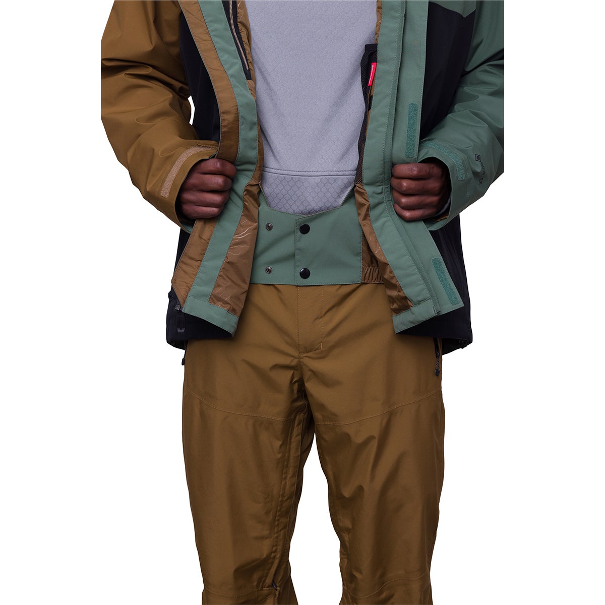 686 Gore-Tex Core Shell Jacket in Cypress Green Colorblock 686 Gore-Tex Core Shell Jacket in Cypress Green Colorblock