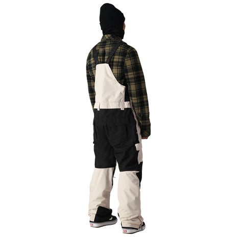 686 Hot Lap Insulated Bib Pant in Limestone Colorblock