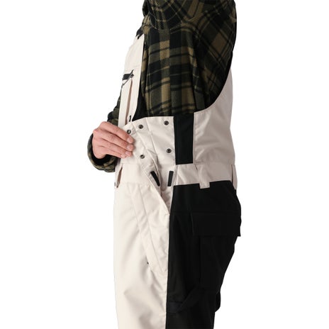 686 Hot Lap Insulated Bib Pant in Limestone Colorblock