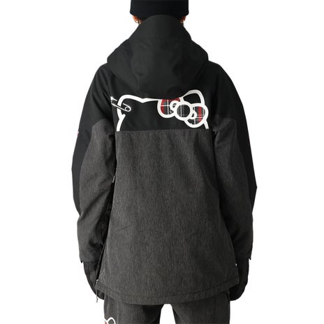 686 Upton Insulated Anorak in Hello Kitty Black Denim