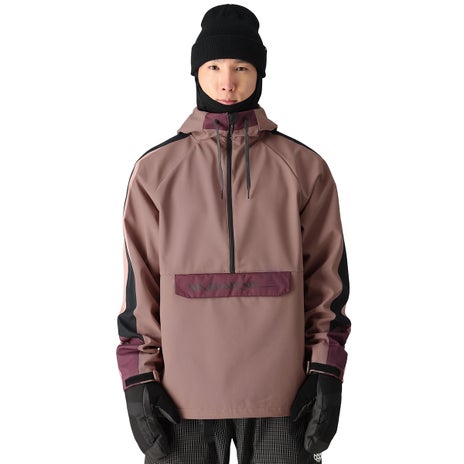 686 Waterproof Anorak in Black Camo Colorblock