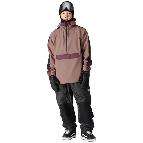 686 Waterproof Anorak in Black Camo Colorblock