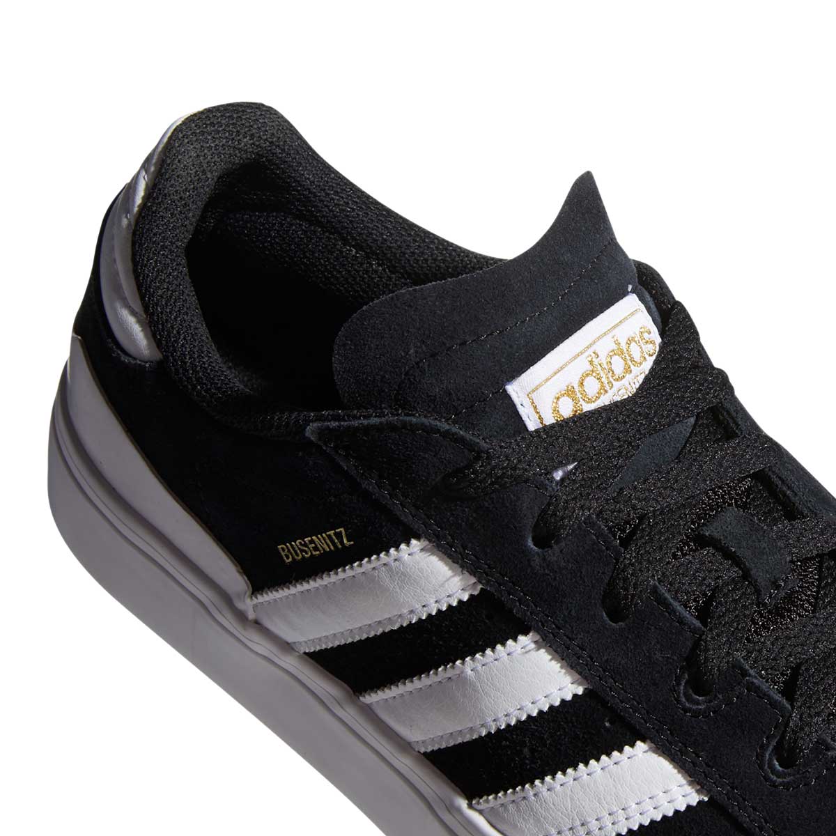Adidas Busenitz Vulc II in Black/White/Gum Boardertown