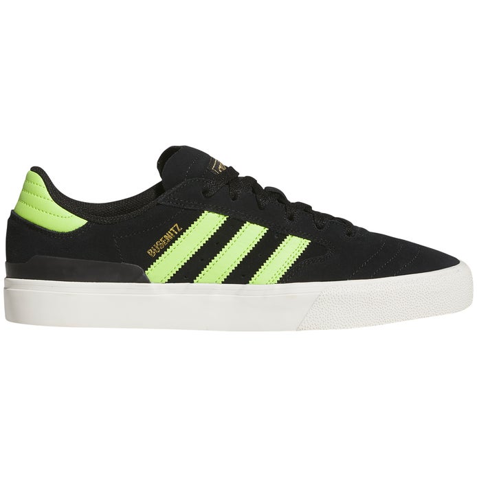 Adidas Busenitz Vulc II Shoe in Core Black/Solar Slime/Gold
