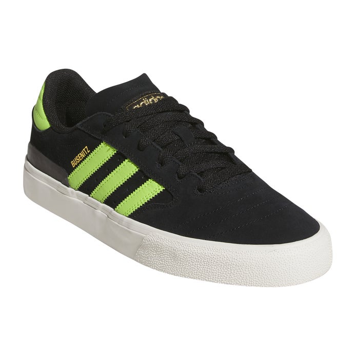 Adidas Busenitz Vulc II Shoe in Core Black/Solar Slime/Gold