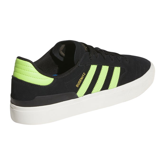 Adidas Busenitz Vulc II Shoe in Core Black/Solar Slime/Gold