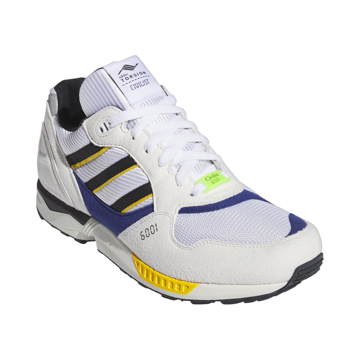 Adidas Civilist ZX6001 Shoe in Crystal White/Black/Gold | Boardertown