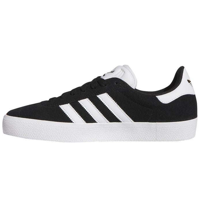 adidas gazelle silver green womens Adidas Gazelle Adv Shoes - Core Black / White / Gold Metallic