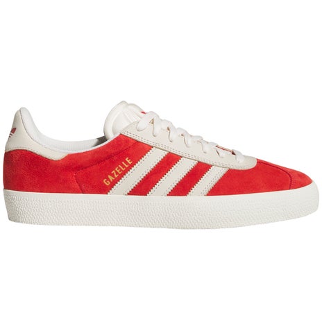 Adidas Gazelle ADV Shoe in Scarlet/White/Gold