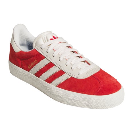 Adidas Gazelle ADV Shoe in Scarlet/White/Gold