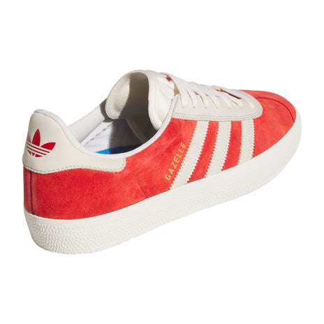 Adidas Gazelle ADV Shoe in Scarlet/White/Gold