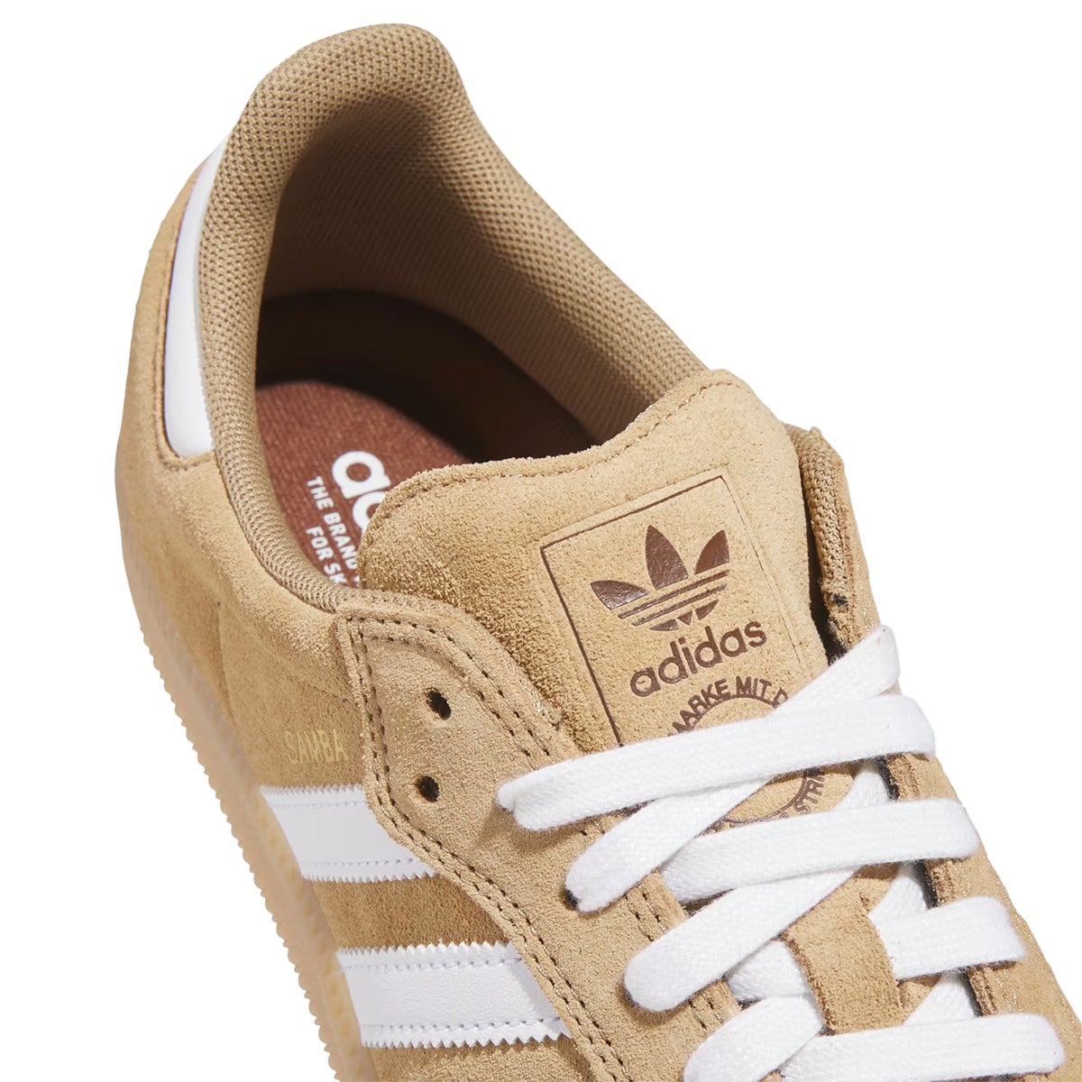 Adidas Samba ADV Shoe in Cardboard/White/Gum | Boardertown US