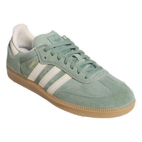 Adidas Samba ADV Shoe in Green/White/Gold