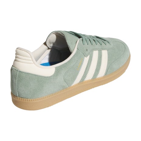 Adidas Samba ADV Shoe in Green/White/Gold