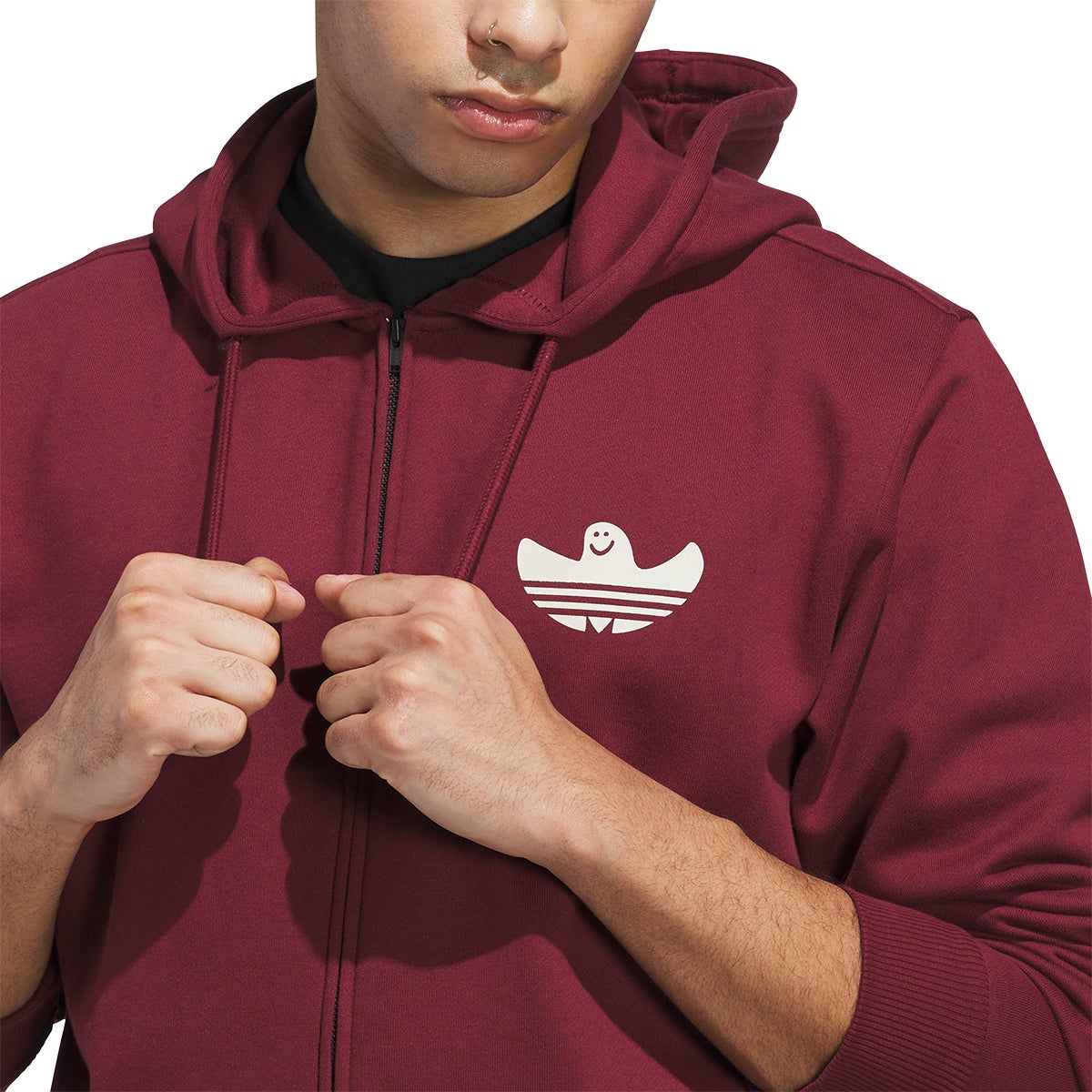 Adidas Shmangry Zip Up Hood in Shadow Red/Alumina Boardertown