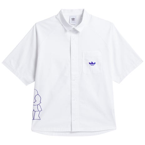 Adidas Shmoofoil Fighter Button Shirt in White