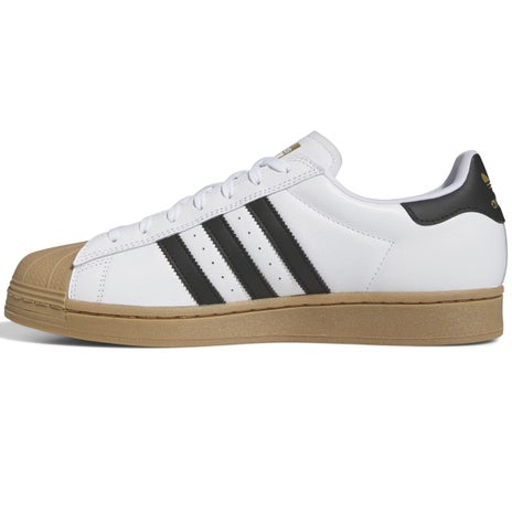 Adidas Superstar ADV Shoe in White/Black/Gum