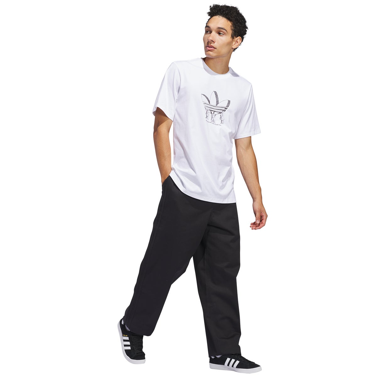 ★★Adairs★★ Trefoil Lift Tee Gender Neutral JC8779 Clothing - Trefoil Lift Tee (Gender Neutral) - White