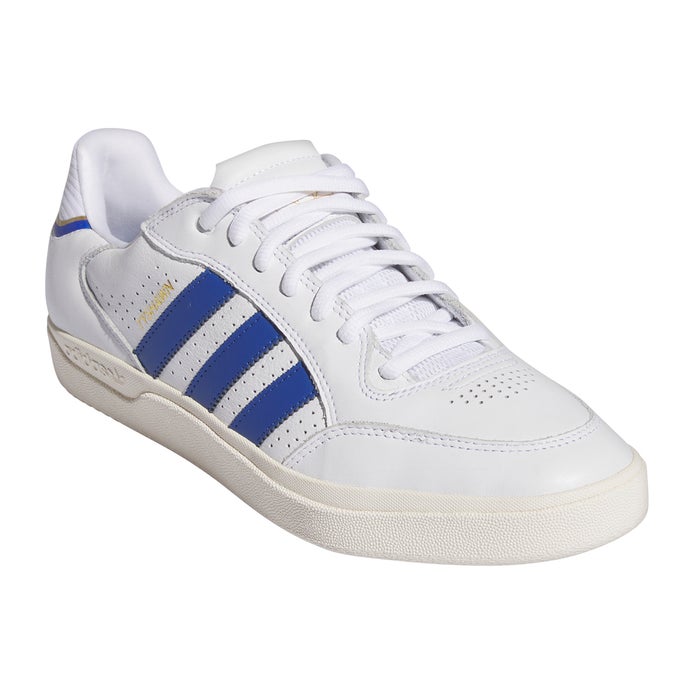 Adidas Tyshawn Low Shoe in White/Royal Blue/White