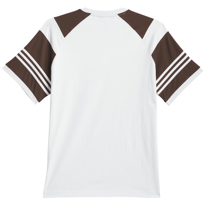 Adidas Tyshawn Tee in Crystal White/Dark Brown