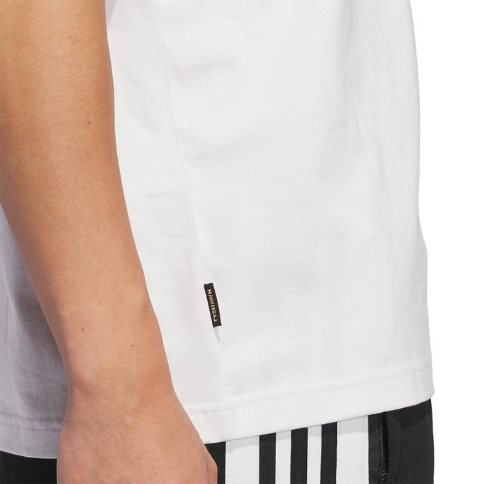 Adidas Tyshawn Tee in Crystal White/Dark Brown