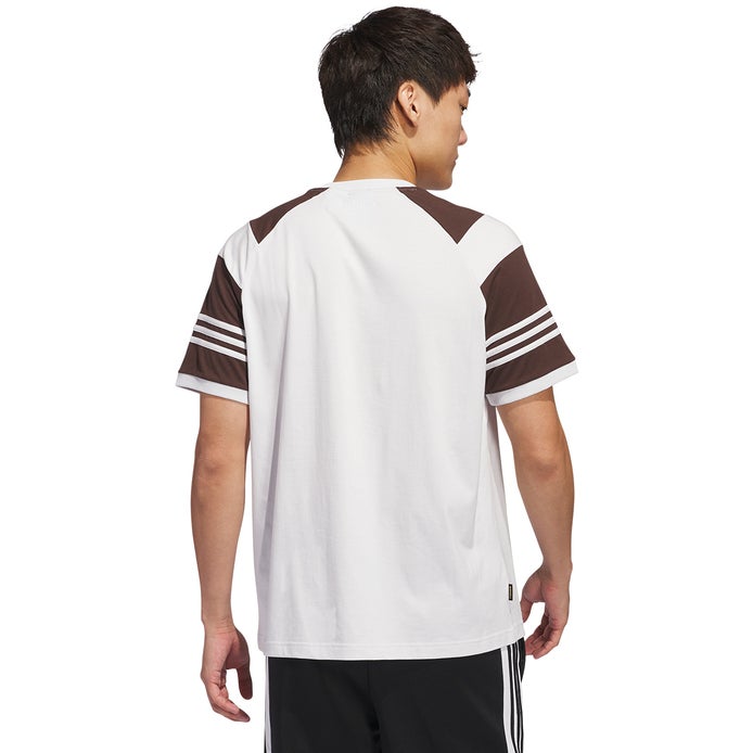 Adidas Tyshawn Tee in Crystal White/Dark Brown