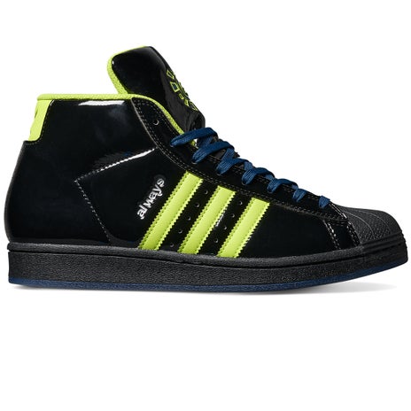 Adidas x Always Pro Model ADV Shoes in Black/Solar Slime/Navy
