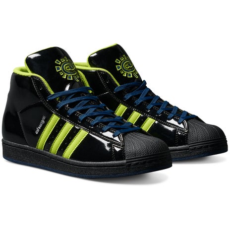 Adidas x Always Pro Model ADV Shoes in Black/Solar Slime/Navy