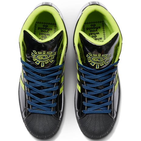 Adidas x Always Pro Model ADV Shoes in Black/Solar Slime/Navy