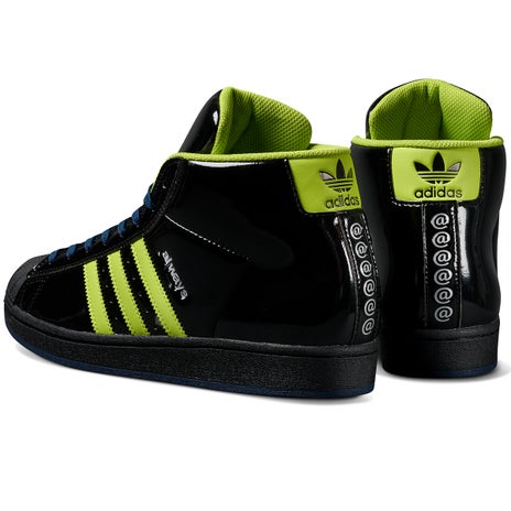 Adidas x Always Pro Model ADV Shoes in Black/Solar Slime/Navy