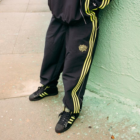 Adidas x Always Track Pant in Black/Solar Slime