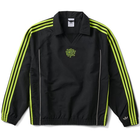 Adidas x Always Wind Jacket in Black/Solar Slime