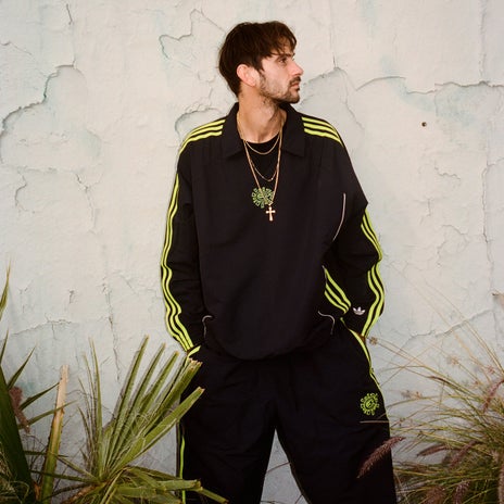 Adidas x Always Wind Jacket in Black/Solar Slime