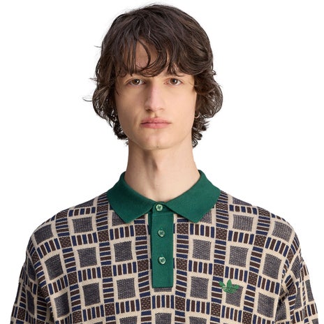 Adidas x Brain Dead Polo in Dust Sand