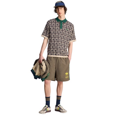 Adidas x Brain Dead Polo in Dust Sand