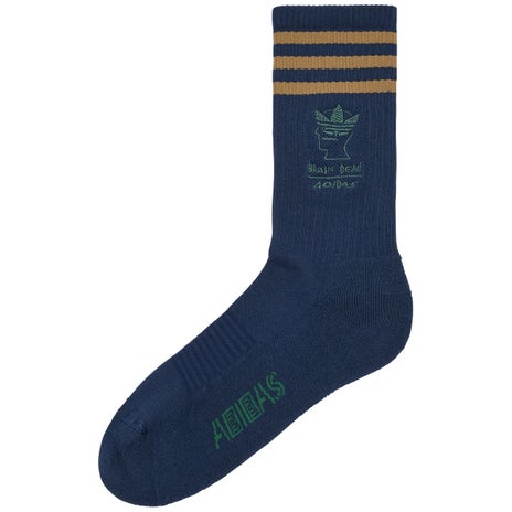 Adidas x Brain Dead Sock in Navy/Brown/Amazon Green