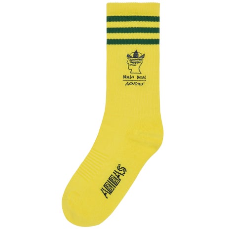 Adidas x Brain Dead Sock in Yellow/Green/Navy