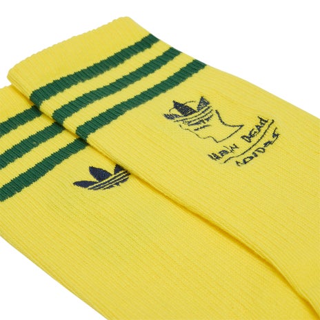 Adidas x Brain Dead Sock in Yellow/Green/Navy