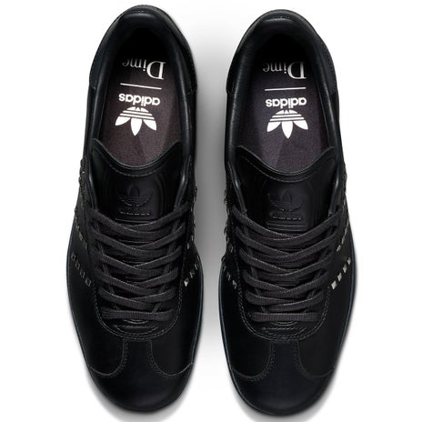 Adidas X Dime Gazelle ADV Shoe in Black/Silver/Carbon