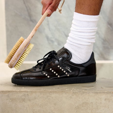Adidas X Dime Gazelle ADV Shoe in Black/Silver/Carbon