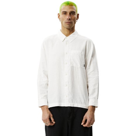 Afends Everyday L/S Shirt in White
