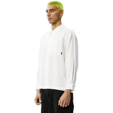 Afends Everyday L/S Shirt in White