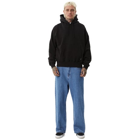 Afends Genesis Boxy Pull Over Hood in Black